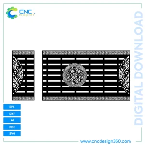 Greek Key Gate – Laser Cut Ready, CNC File, DXF, SVG, AI, PDF, EPS | Digital Download