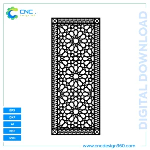 Islamic Star Gate – Laser Cut Ready, CNC File, DXF, SVG, AI, PDF, EPS | Digital Download