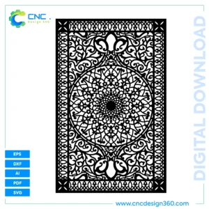 Ornate Scroll Gate – Laser Cut Ready, CNC File, DXF, SVG, AI, PDF, EPS | Digital Download