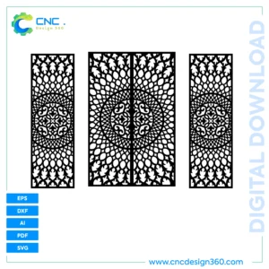 Circular Filigree Gate – Laser Cut Ready, CNC File, DXF, SVG, AI, PDF, EPS | Digital Download