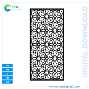 Intricate Star Lattice Gate – Laser Cut Ready, CNC File, DXF, SVG, AI, PDF, EPS | Digital Download