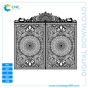 Customizable Luxury Gate for CNC Cutting | Digital Download ( DXF , EPS , PDF , AI , SVG )