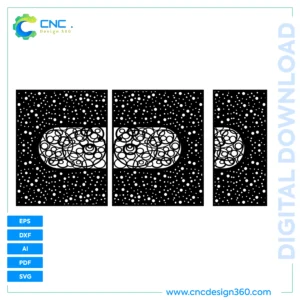 Abstract Circular Gate Vector File Set | CNC-Ready AI DXF SVG EPS PDF