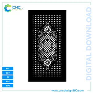 Fancy Oval Gate Design – DXF SVG PDF Files for CNC Machines
