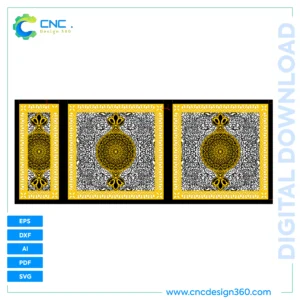 Medallion Scroll Gate File | DXF SVG AI Format Pack