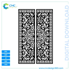 Double Scrollwork Gate DXF Gate Pattern for CNC Cutting
