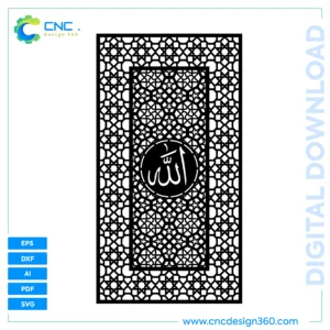Modern Islamic Gate Design – DXF SVG PDF Files for CNC Machines