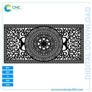 Circular Motif Gate Design for Laser Cutting | 5 File Types