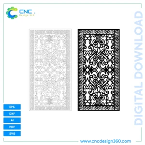 Ornamental Border Panel – Laser Cut Ready, CNC, DXF, SVG, AI, PDF, EPS | Immediate Download