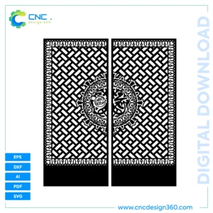 Islamic Lattice Gate – Ready for Laser Cut, CNC File, DXF, SVG, AI, PDF, EPS | Direct Download