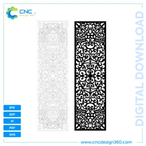 Digital File: Lace Scroll Panel – Laser Cut Ready, CNC, DXF, SVG, AI, PDF, EPS | Immediate Download
