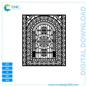 CNC Design: Arched Lattice Panel – Laser Cut File, Ready to Use, DXF, SVG, AI, PDF, EPS | Download Now
