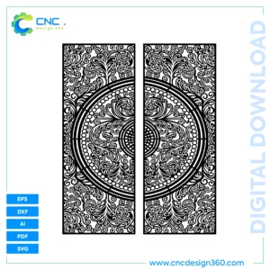 Modern Ornate Circle Gate for Metal Fabrication | DXF SVG PDF EPS AI Gate File