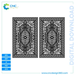 Patterned Oval Gate DXF SVG AI PDF EPS Gate Cut File – Vector for Laser/Plasma
