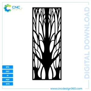 Customizable Abstract Tree Gate DXF Gate Pattern for CNC Cutting