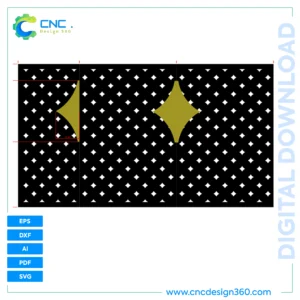 Diamond Cutout Gate Pattern for Laser Cutting – DXF SVG EPS AI PDF