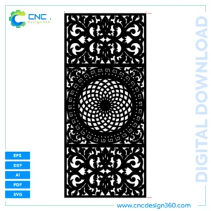 Elegant Gate Design DXF File – SVG, AI, EPS, PDF for CNC Cutting