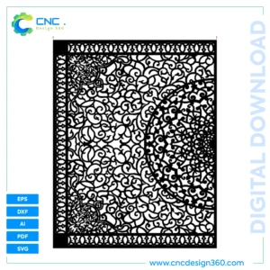 DXF SVG Gate Cut File – Corner Scroll Gate Vector for Laser/Plasma