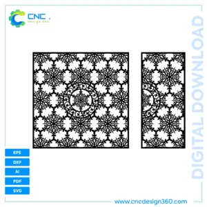 High Precision DXF Gate Design – Snowflake Circle Gate Style