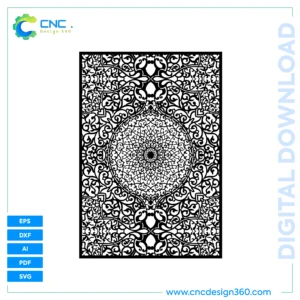 Central Mandala Gate – Ready for Laser Cut, CNC File, DXF, SVG, AI, PDF, EPS | Direct Download