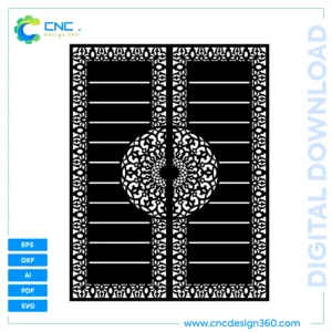Modern Mandala Gate – CNC Cut File, DXF, SVG, AI, PDF, EPS | Digital Acquire